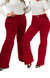 CALÇA JEANS FEMININA - WIDE LEG VERMELHO INTENSO - loja online