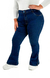CALÇA JEANS PLUS SIZE - FLARE PARA BAIXINHAS BOTÕES FORRADOS - loja online
