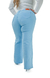 CALÇA JEANS FEMININA - WIDE LEG AZUL BEBÊ