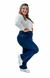 CALÇA JEANS PLUS SIZE - FLARE PARA BAIXINHAS BOTÕES FORRADOS
