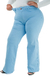 CALÇA JEANS FEMININA - WIDE LEG AZUL BEBÊ - comprar online