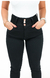 CALÇA JEANS FEMININA - RETA CHAPA BARRIGA PRETA - comprar online