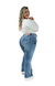 CALÇA JEANS PLUS SIZE PARA BAIXINHAS - FLARE LAZULLI BOTÕES FORRADOS na internet