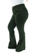 CALÇA JEANS FEMININA - FLARE VERDE MILITAR na internet