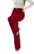 CALÇA JEANS FEMININA - WIDE LEG VERMELHO INTENSO - BEIDÊ