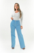 CALÇA JEANS FEMININA - WIDE LEG AZUL BEBÊ - loja online