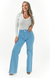 CALÇA JEANS FEMININA - WIDE LEG AZUL BEBÊ