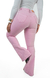 CALÇA JEANS FEMININA - FLARE ROSA BEBÊ COM BOTÕES FORRADOS na internet
