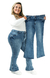 CALÇA JEANS FEMININA - FLARE PARA BAIXINHAS AZURE na internet