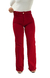 CALÇA JEANS FEMININA - WIDE LEG VERMELHO INTENSO - BEIDÊ