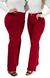 CALÇA JEANS FEMININA - WIDE LEG VERMELHO INTENSO