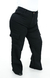 CALÇA JEANS FEMININA - WIDE LEG CARGO PRETA - comprar online