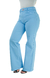 CALÇA JEANS FEMININA - WIDE LEG AZUL BEBÊ