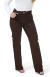 CALÇA JEANS FEMININA - WIDE LEG CARGO COFFEE - BEIDÊ