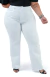 CALÇA JEANS PLUS SIZE - WIDE LEG BRANCA SUPER WHITE na internet
