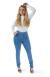CALÇA JEANS FEMININA - RETA ESTILO ALFAIATARIA PISCINE