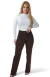 CALÇA JEANS FEMININA - WIDE LEG COFFEE - BEIDÊ