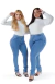 CALÇA JEANS FEMININA - RETA ESTILO ALFAIATARIA PISCINE na internet