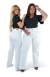 CALÇA JEANS FEMININA - WIDE LEG BRANCA SUPER WHITE - BEIDÊ