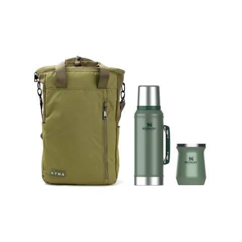 Equipo matero Stanley verde original termo y mate con matera kyma atenea