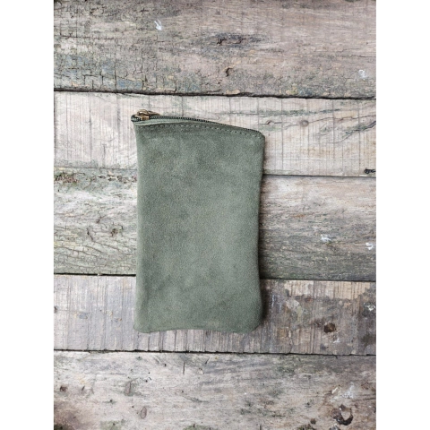 yerbera bolsa cuero yerba mate 