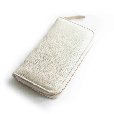 ABACO - Billetera cuero XL Marfil