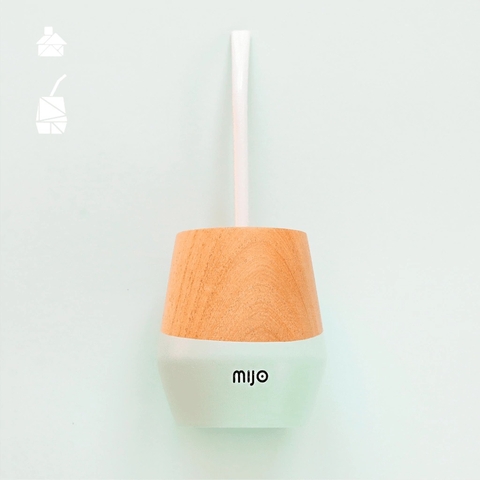 MIJO - Mate Madera Verde agua - comprar online