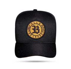 Boné Blck Preto Logo Laranja