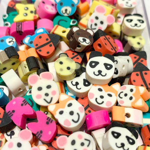 Cuentas FIMO - Animaltos Multicolor 10mm - comprar online