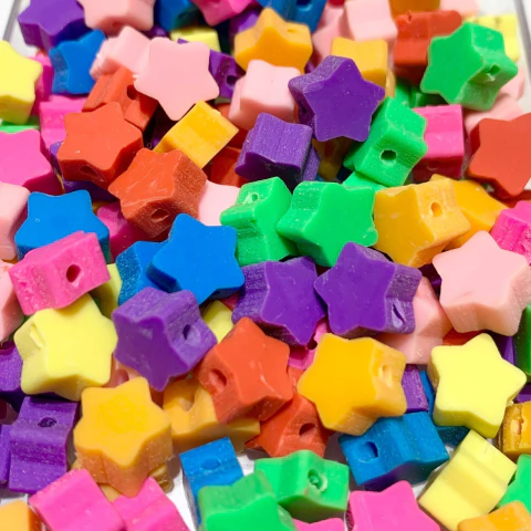 Cuentas FIMO - Estrellas Multicolor 10mm - comprar online