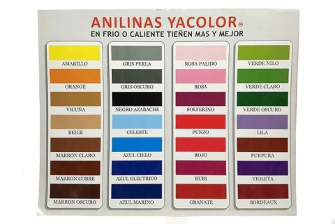 Anilinas Yacolor - Para Teñido en frío o caliente