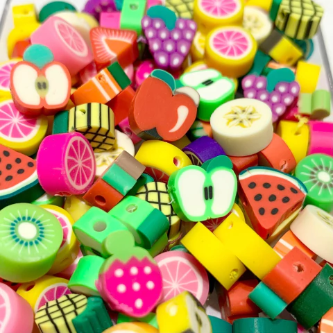 Cuentas FIMO - Frutas Multicolor 10mm - comprar online