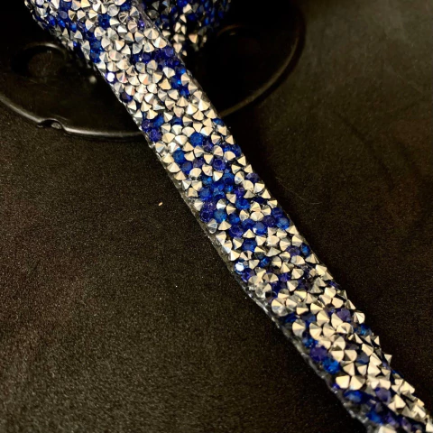 Galón con Strass Termoadhesivo - 15mm - comprar online