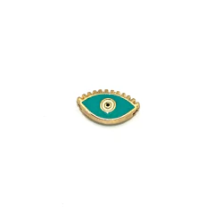 Ojo Turco Pasante Esmaltado - 8mm x 15mm - Gems Bijou