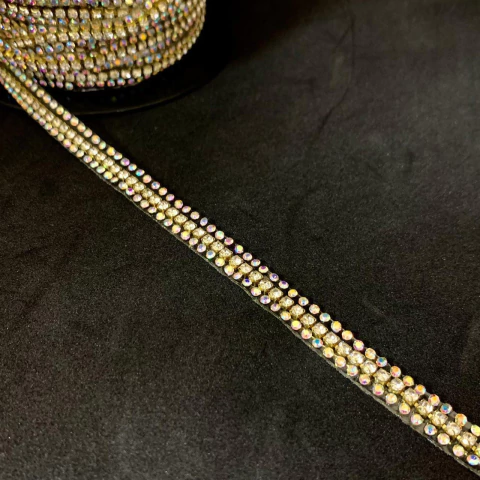 Galón con Strass Termoadhesivo - 8mm - comprar online