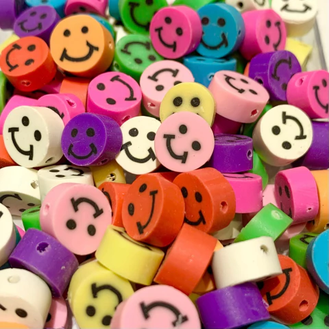 Cuentas FIMO - Caritas Multicolor 10mm - comprar online