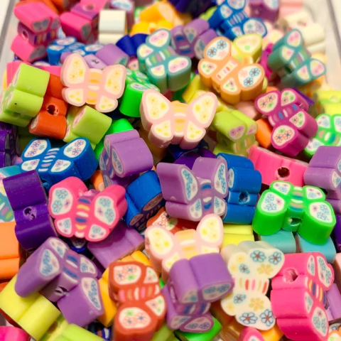 Cuentas FIMO - Mariposas Multicolor 10mm - comprar online