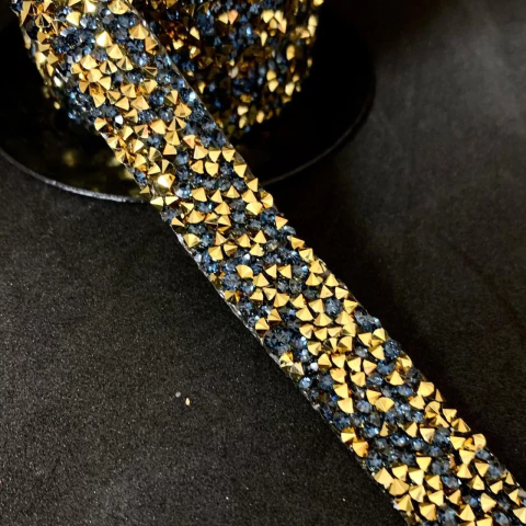 Galón con Strass Termoadhesivo - 15mm - comprar online