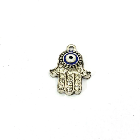 Ojo Turco Dije Con Strass - 18mm x 25mm - comprar online