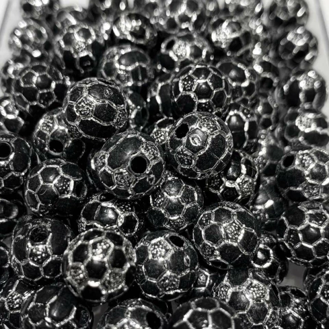 Cuentas Plásticas - Bolitas Futbol 10mm - comprar online