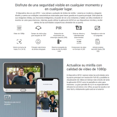 Mirilla Timbre Inteligente WiFi Ezviz DP2C 2MP 1080P en internet