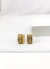 Brinco Argolinha com Fundo vazado e Cravejado com Zircônias Folheado em Ouro 18K