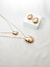 Conjunto Redondo Colar Duplo Folheado em Ouro 18K