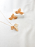 Conjunto Flor com Zircônia no Centro Folheado em Ouro 18K