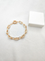 Pulseira de Elo Cadeado Folheado em Ouro 18K