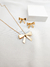 Conjunto Laço Folheado em Ouro 18K