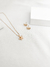 Conjunto Borboleta Pequena Cravejada com Zircônia Folheado em Ouro 18K