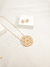 Conjunto Mandala Cravejada de Zircônia Folheado em Ouro 18K
