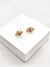 Brinco Olho Grego Cravejado com Zircônia Azul e Micro Zircônias Folheado em Ouro 18K