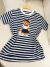 T-shirt listrada ursinho - LOVE LOOK